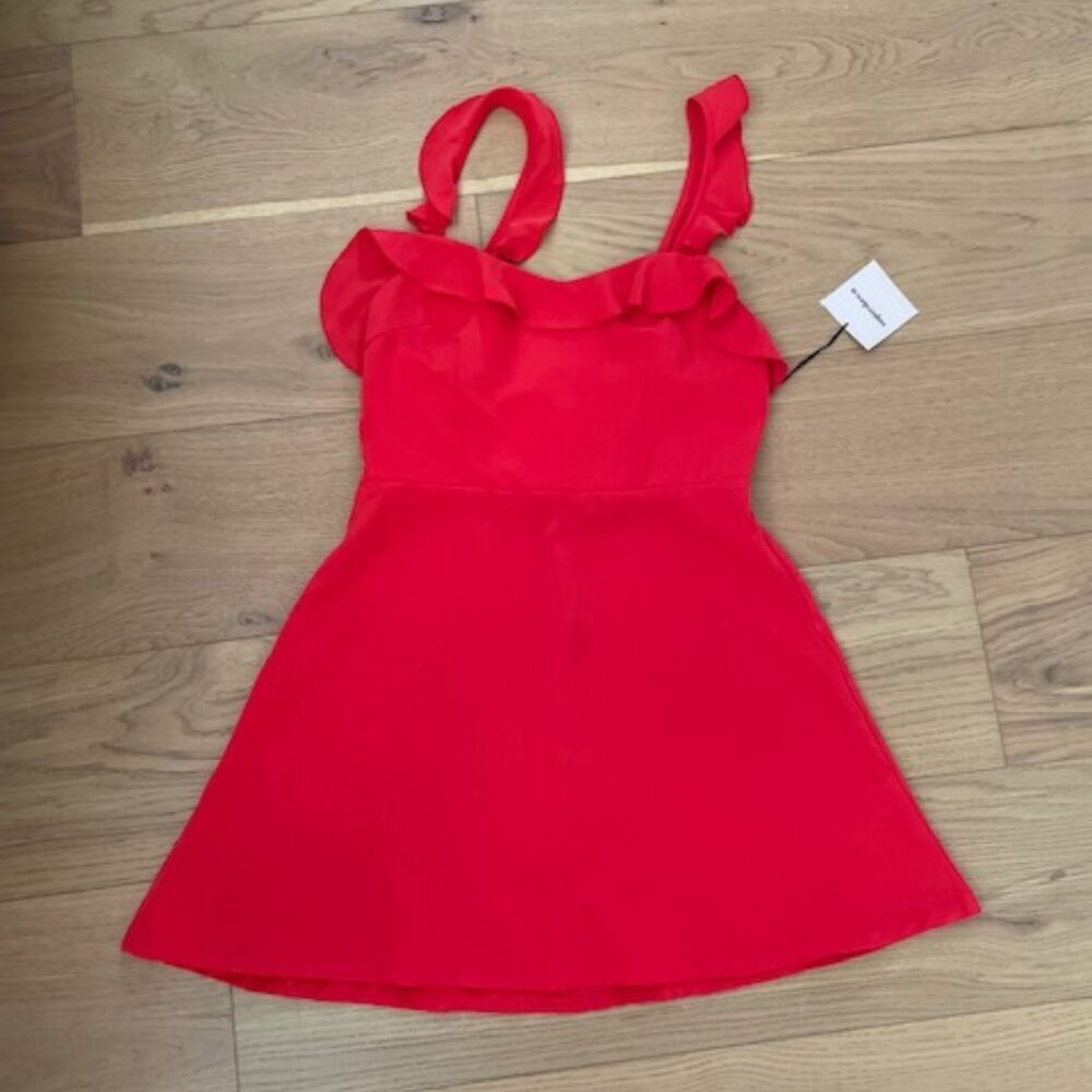 NWT Revolve Red Superdown Peyton Ruffle Dress Siz… - image 2